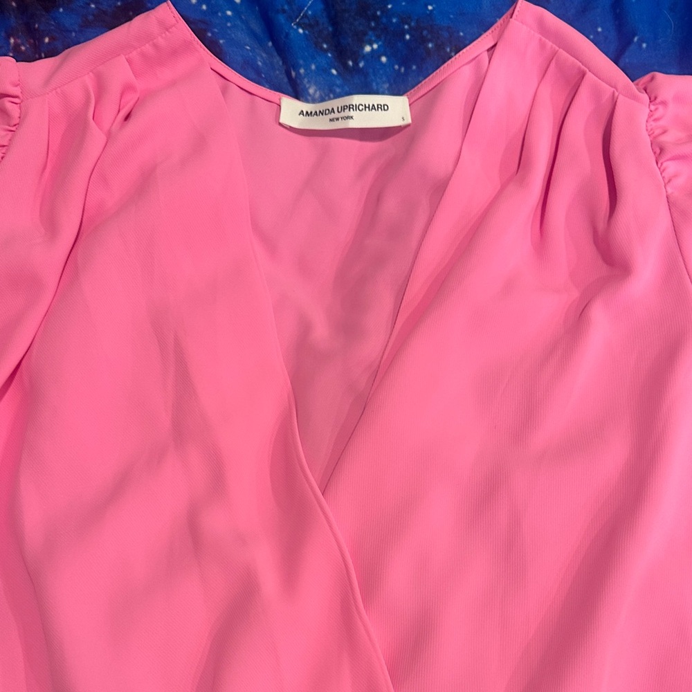 Amanda Uprichard pink blouse bodysuit Small 🩷 - Picture 4 of 8